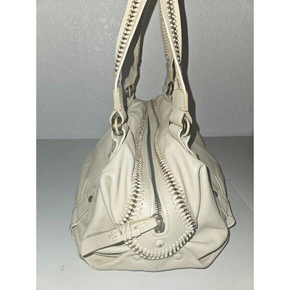 Cole Haan Leather Satchel Handbag Cream 15x8 - Picture 4 of 13